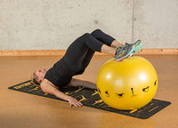 Prism Fitness Smart Stability Ball, Yellow, 55cm — for Core Strength and Balance Training
