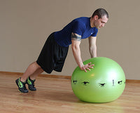 Prism Fitness Smart Stability Ball, Yellow, 55cm — for Core Strength and Balance Training