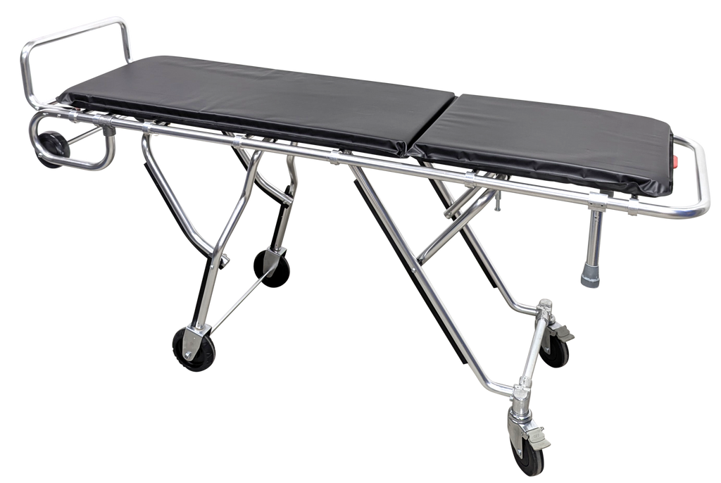 Kemp USA 10-976-SIL Multi-Level Mortuary Cot Stretcher, Aluminum Alloy