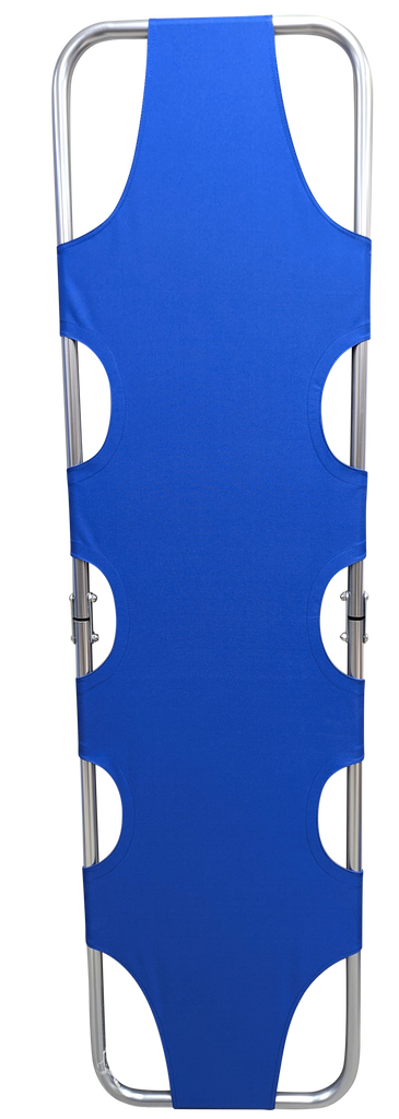 Kemp USA 10-977-BLU Flat Folding Lightweight Stretcher, Blue Oxford Weave Fabric