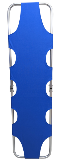Kemp USA 10-977-BLU Flat Folding Lightweight Stretcher, Blue Oxford Weave Fabric