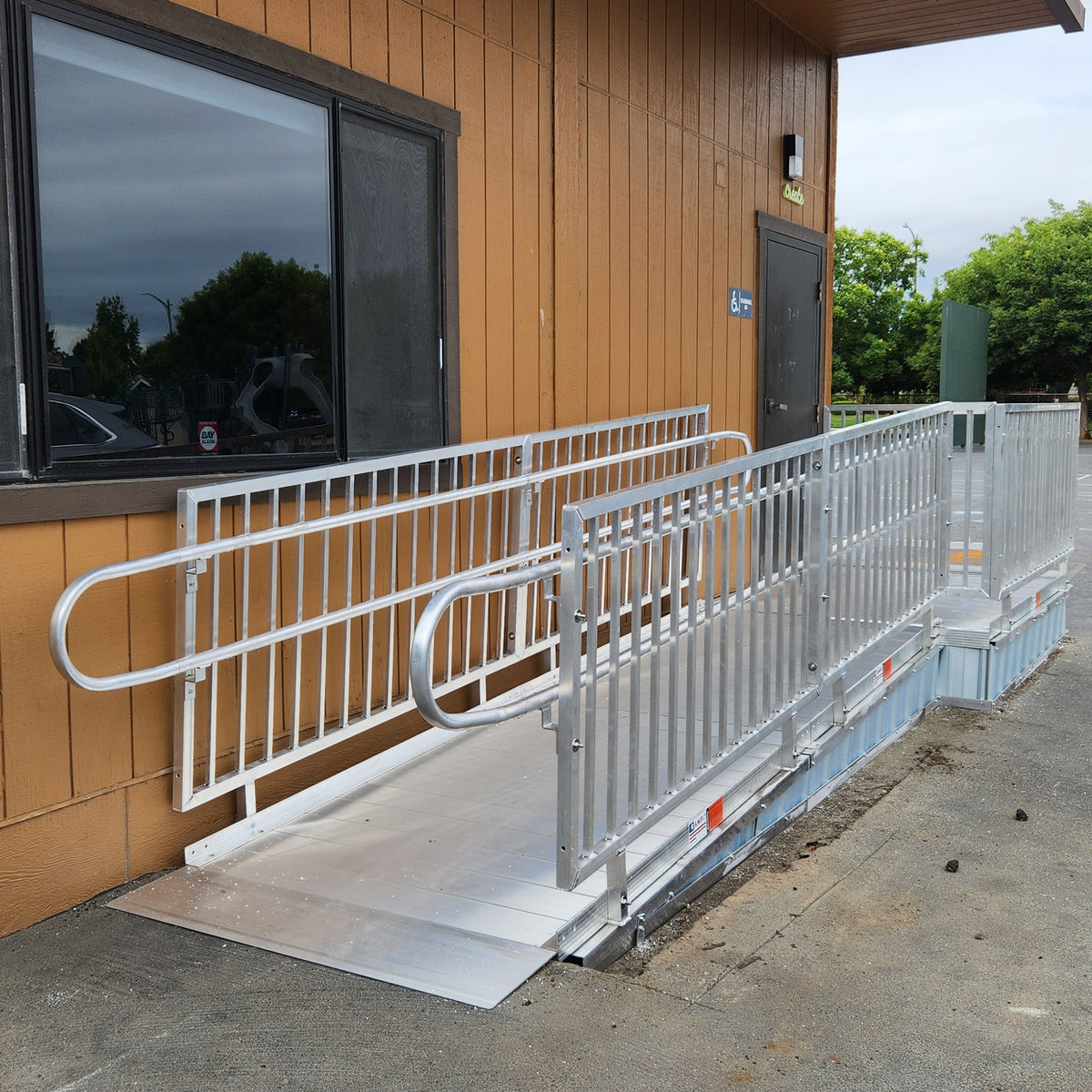 Rampit USA United Series 54" Wide Commercial Aluminum Wheelchair Ramp - Rescue Supply