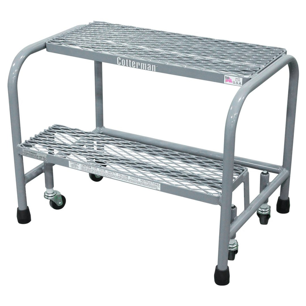 Cotterman Series 1000 Steel Rolling Ladder | OSHA-Compliant 450 lb Capacity Mobile Stand