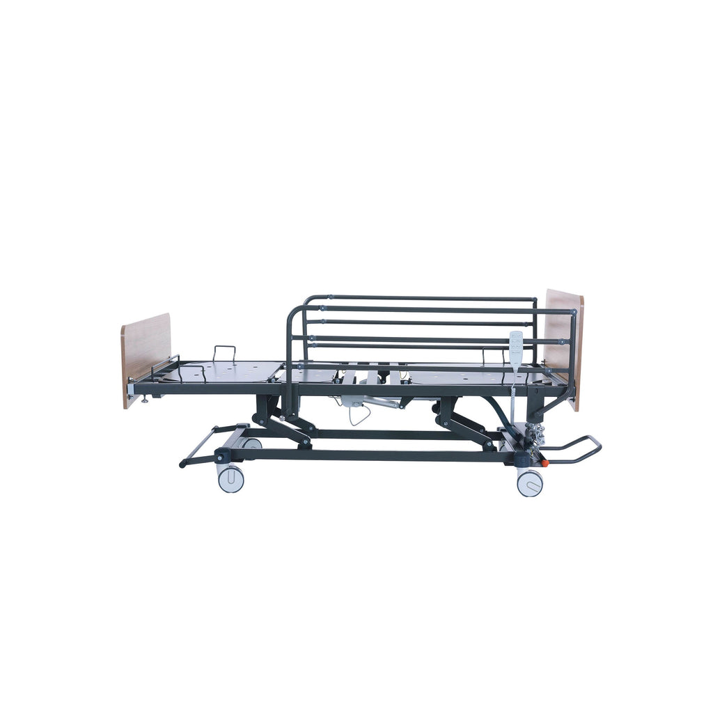 Nitrocare OASIS 7250 Full-Electric Homecare Bed with Ergonomic Positioning and Collapsible Side Rails