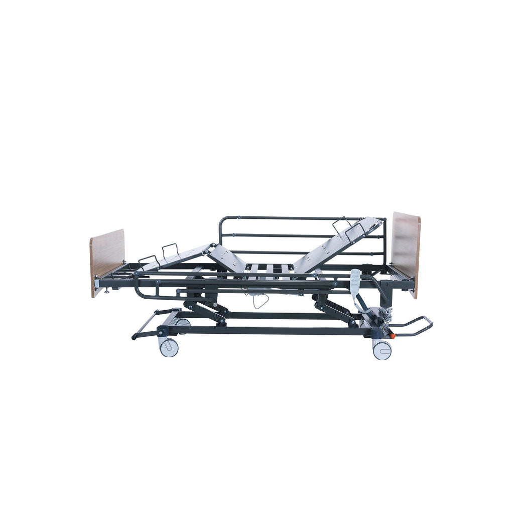Nitrocare OASIS 7250 Full-Electric Homecare Bed with Ergonomic Positioning and Collapsible Side Rails
