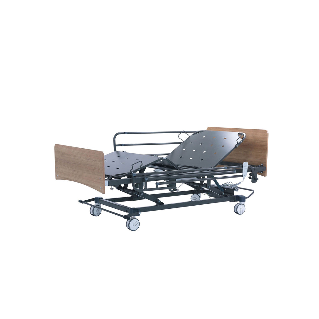 Nitrocare OASIS 7250 Full-Electric Homecare Bed with Ergonomic Positioning and Collapsible Side Rails