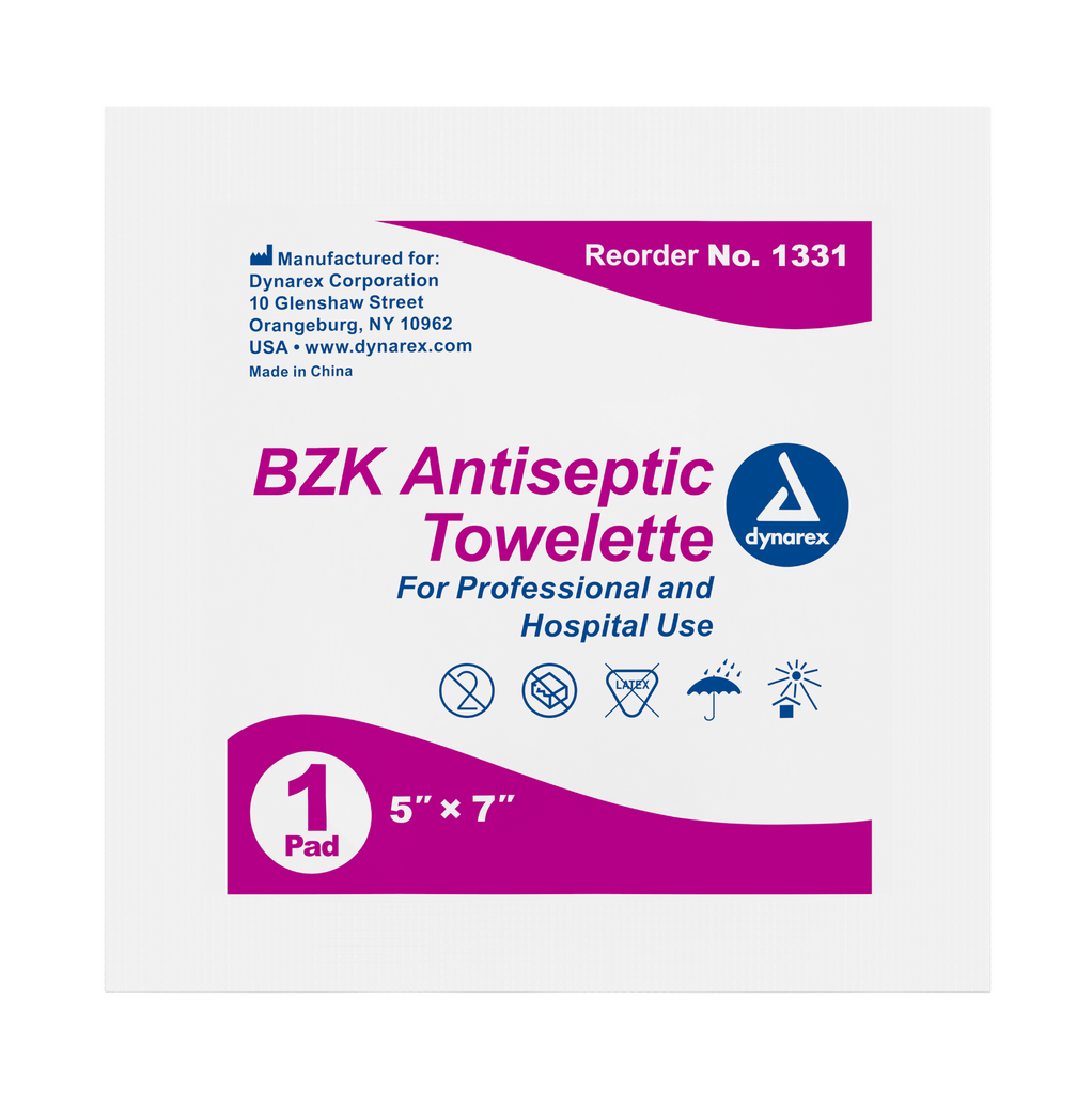 Kemp USA 11-005-100 Bzk Antiseptic Towelettes (100 pcs)