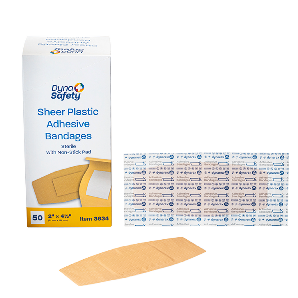 Kemp USA 11-020-1200 Plastic Bandages, 2" x 4.5", Extra Large (1,200 pcs)