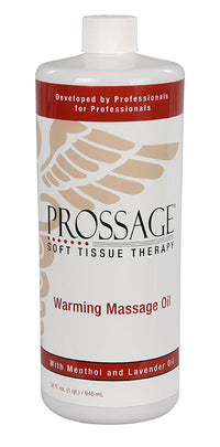 Prossage Warming Massage Oil - 8 oz bottle — for Massage Therapy and Muscle Recovery