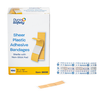 Kemp USA 11-032-100 Plastic Bandages, 3/8" x 1.5" Junior (100 pieces)