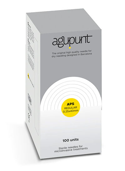 Agupunt APS, Dry Needle, 0.25 x 40 mm, Yellow tip, Box of 100 — for Dry Needling in Clinical and Institutional Care