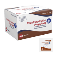 Kemp USA 11-049-100 Povidone Iodine Prep Pad, Medium (100 pcs)