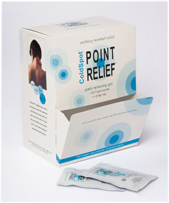 Point Relief ColdSpot Lotion - Gel Packet - 5 gram, 10 Dispenser Boxes of 100 — for Topical Pain Relief in Clinical and Institutional Care