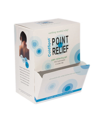 Point Relief ColdSpot Lotion - Gel Packet - 5 gram, 10 Dispenser Boxes of 100 — for Topical Pain Relief in Clinical and Institutional Care