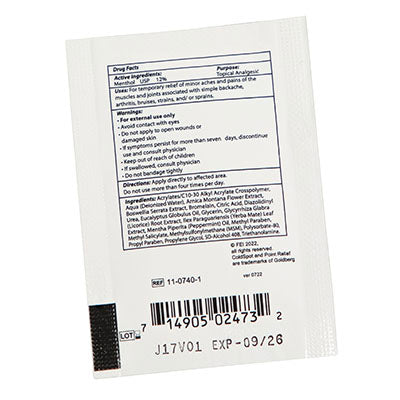 Point Relief ColdSpot Lotion - Gel Packet - 5 gram - 1 each — for Topical Pain Relief in Clinical and Institutional Care