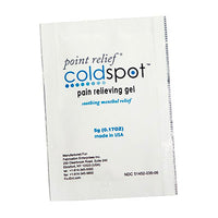 Point Relief ColdSpot Lotion - Gel Packet - 5 gram, 10 Dispenser Boxes of 100 — for Topical Pain Relief in Clinical and Institutional Care