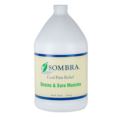Sombra Cool Pain Relief - Strains and Sore Muscles, 1 Gallon with Pump — for Topical Pain Relief in Clinical and Institutional Care