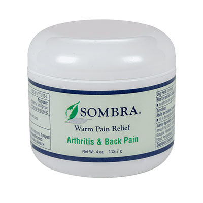 Sombra Warm Pain Relief - Arthritis and Back Pain, 4 oz Jar — for Topical Pain Relief in Clinical and Institutional Care