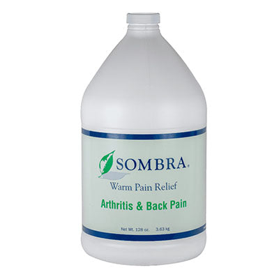 Sombra Warm Pain Relief - Arthritis and Back Pain, 1 Gallon with Pump — for Topical Pain Relief in Clinical and Institutional Care