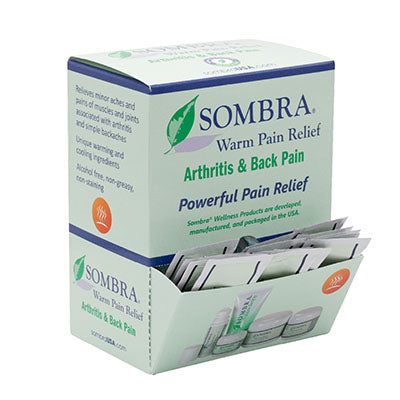 Sombra Warm Pain Relief, 2 gram single-use packet, 1 dispenser with 100 each — for Topical Pain Relief in Clinical and Institutional Care