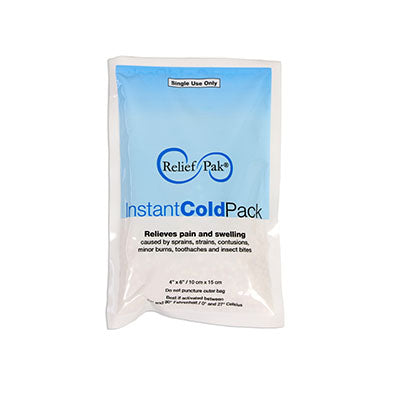 Relief Pak Instant cold compress, small 4" x 6" - Case of 12 — for Cold Therapy and Pain Relief