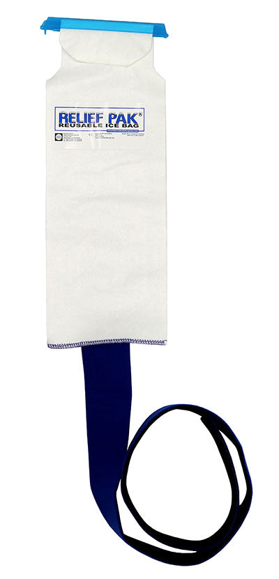 Relief Pak Insulated Ice Bag - Hook/Loop Band - large - 7" x 13" — for Cold Therapy and Pain Relief