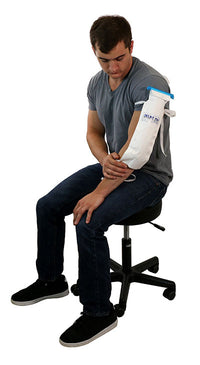 Relief Pak Insulated Ice Bag - Tie Strings - large - 7" x 13" — for Cold Therapy and Pain Relief