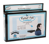 Relief Pak ColdSpot Black Urethane Pack - neck contour - 6" x 23" — for Cold Therapy and Pain Relief