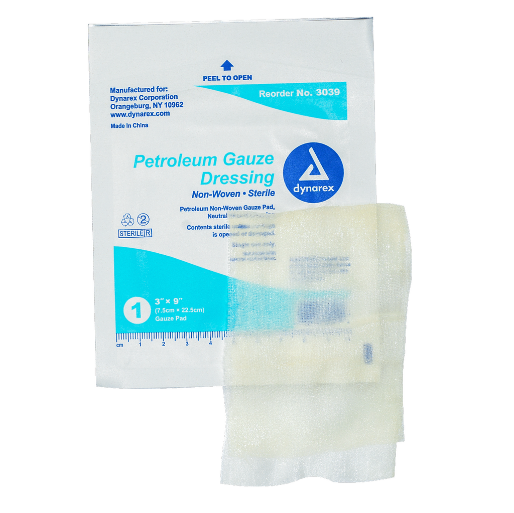 Kemp USA 11-156-12 Petroleum Gauze Dressing 3 x 9" (12 pcs)