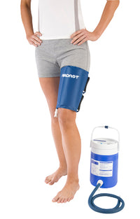 AirCast CryoCuff - XL thigh with gravity feed cooler — for Cold Compression in Clinical and Institutional Care