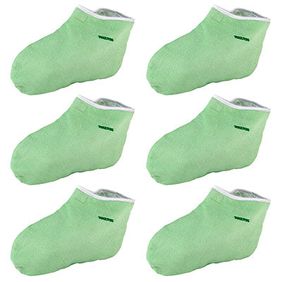 WaxWel Paraffin Bath - Accessory Package - 6 Terry Foot Booties ONLY — for Paraffin Heat Therapy
