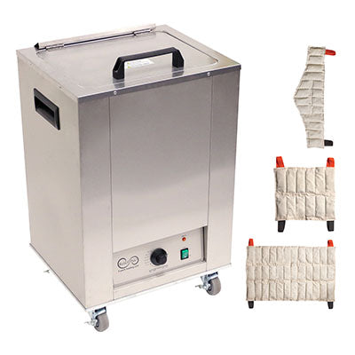 Relief Pak Heating Unit, 8-Pack Capacity, Mobile with (2) Standard, (2) Neck, (2) Oversize Packs, 110V — for Moist Heat Therapy