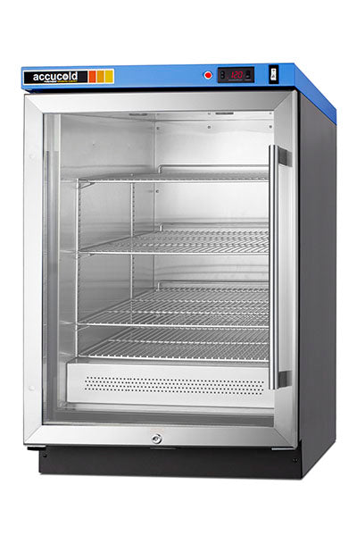 PureTherm by Accucold PureTherm Single Chamber Passive Heating Blanket Warmer, Left Hand Glass Door, Stainless-Steel, Digital Thermostat, Lock, 4.57 cu.ft. — for Moist Heat Therapy