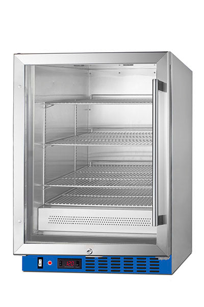 PureTherm by Accucold PureTherm Undercounter Single Chamber Passive Heating Blanket Warmer, Left Hand Glass Door, Stainless-Steel, Digital Thermostat, Lock, 4.57 cu.ft. — for Moist Heat Therapy