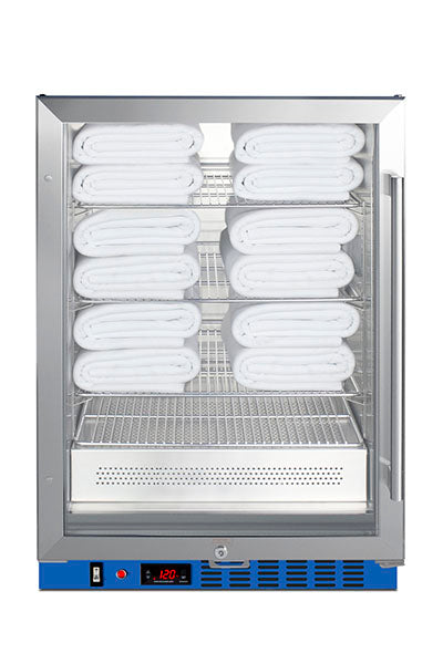 PureTherm by Accucold PureTherm Undercounter Single Chamber Passive Heating Blanket Warmer, Left Hand Glass Door, Stainless-Steel, Digital Thermostat, Lock, 4.57 cu.ft. — for Moist Heat Therapy