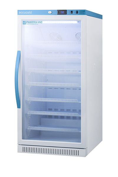 Accucold Upright Vaccine Refrigerator, Tempered Glass Door, 8 Cu.Ft. — for Cold Therapy and Pain Relief
