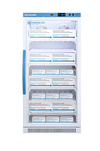 Accucold Upright Vaccine Refrigerator, Tempered Glass Door, 8 Cu.Ft. — for Cold Therapy and Pain Relief