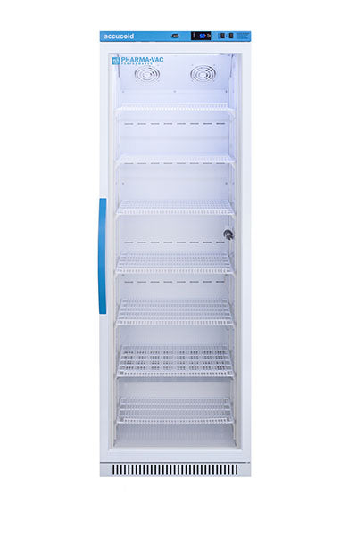 Accucold Upright Vaccine Refrigerator, Tempered Glass Door, 15 Cu.Ft. — for Cold Therapy and Pain Relief