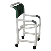MJM 18" Tilted Seat Shower Commode Chair, 300 lb Capacity
