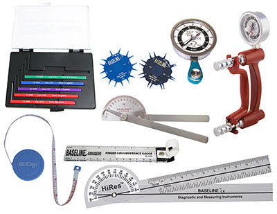 Baseline Hand Evaluation - 8-piece Set - Features LiTE 200 lb HHD & 50 lb HPG — for Strength in Clinical and Institutional Care