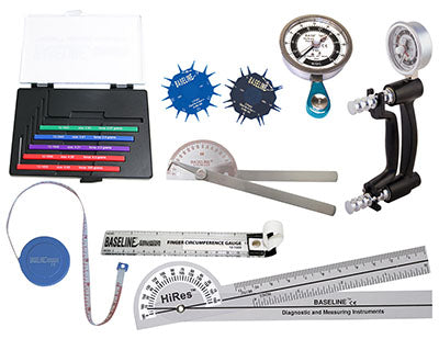 Baseline Hand Evaluation - 8-piece Set - Features HD 200 lb HHD & 50 lb HPG — for Strength in Clinical and Institutional Care