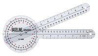 Baseline Plastic Goniometer - 360 Degree Head - 6 inch Arms — for Range-of-Motion Measurement