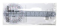 Baseline Plastic Goniometer - 360 Degree Head - 6 inch Arms — for Range-of-Motion Measurement