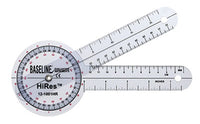 Baseline Plastic Goniometer - 360 Degree Head - 6 inch Arms — for Range-of-Motion Measurement