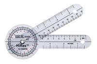 Baseline Plastic Goniometer - 360 Degree Head - 6 inch Arms — for Range-of-Motion Measurement