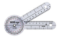Baseline Plastic Goniometer - 360 Degree Head - 6 inch Arms — for Range-of-Motion Measurement
