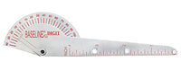 Baseline Finger Goniometer - Metal - 1-finger Design - 6 inch — for Range-of-Motion Measurement
