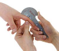 Baseline Finger Goniometer - Metal - 1-finger Design - 6 inch — for Range-of-Motion Measurement
