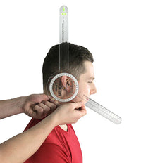 Baseline Plastic Absolute+Axis Goniometer - HiRes 360 Degree Head - 12 inch Arms — for Range-of-Motion Measurement