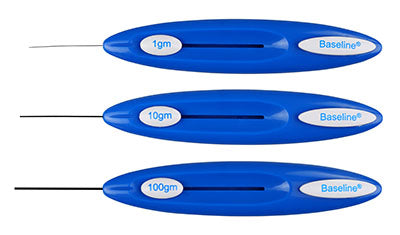 Baseline Monofilament - Retracting Filament - 3-piece Set (1,10 and 100 gram) — for Sensation in Clinical and Institutional Care